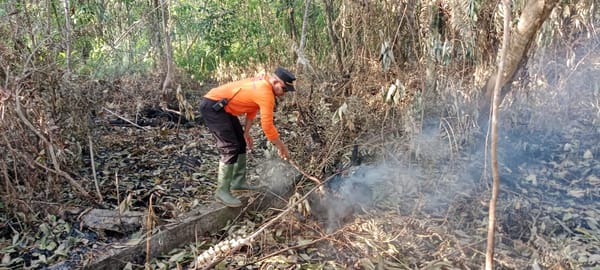 Polsek Pontianak Selatan Siaga Karhutla, Pantau Lokasi Bekas Kebakaran