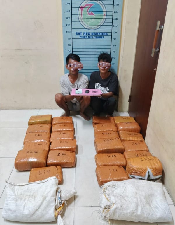 Fokus Pemulihan Banjir, Polres Aceh Tenggara Tetap Berhasil Amankan 50,7 Kg Ganja