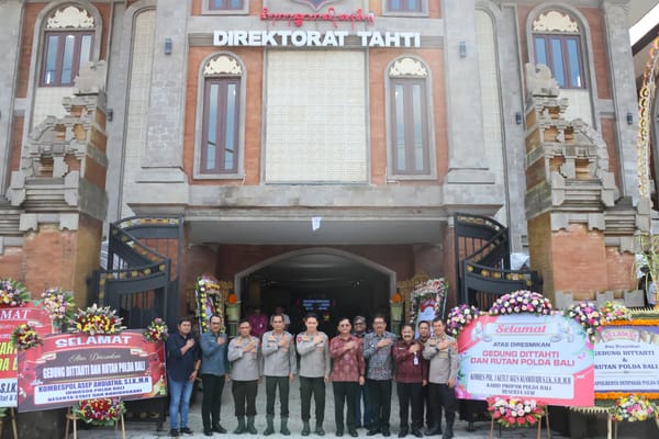 Tingkatkan Kualitas Pelayanan Publik, Kapolda Bali Resmikan Rumjab PJU dan Gedung Dit Tahti