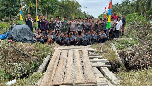Wakapolda Riau Tinjau Langsung Pembangunan Jembatan Merah Putih di Bengkalis