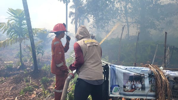 Lahan Terbakar di Pontianak Utara, Api Sempat Mengancam Pemukiman Warga