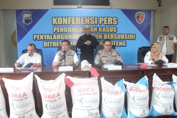 Jaringan Penyelewengan Pupuk Subsidi di Pemalang–Semarang Dibongkar Polda Jateng