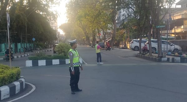 Pengamanan Run for Charity, Polsek Pontianak Kota Libatkan Sejumlah Personel