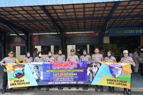 Ops Keselamatan Candi 2026 Digelar, Polisi Tekankan Keselamatan Berkendara Saat Hujan