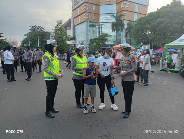 Meriahkan CFD Simpang Lima, Satgas Ops Keselamatan Candi 2026 Beri Edukasi dan Pemeriksaan Kesehatan Gratis