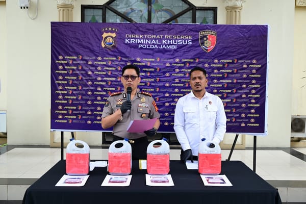 Polda Jambi Bongkar Dugaan Pengangkutan BBM Subsidi Ilegal yang Digunakan untuk PETI
