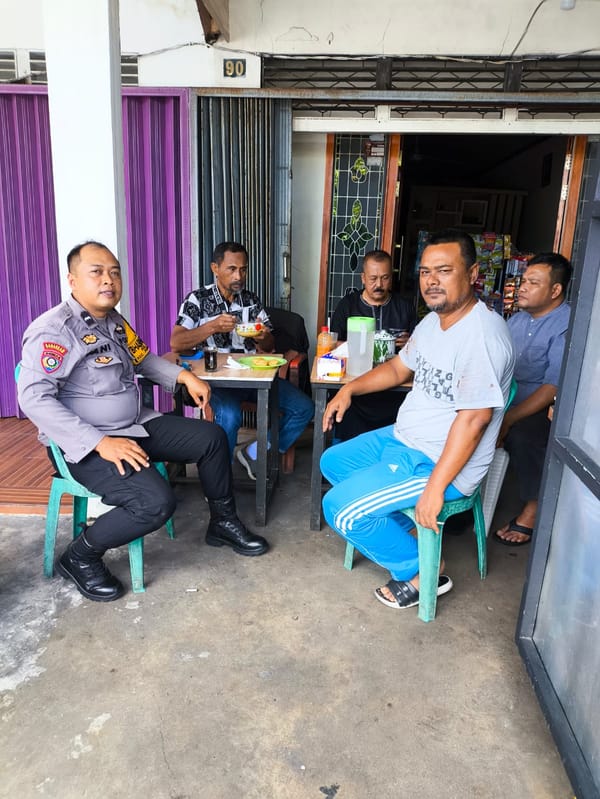 Pererat Kemitraan, Bhabinkamtibmas Polsek Pontianak Kota Lakukan Sambang Wilayah