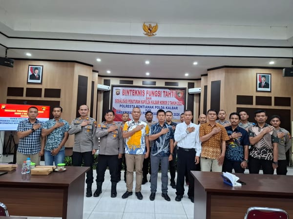 Sat Tahti Polresta Pontianak Gaspol! Sosialisasi Perkap Kapolda Kalbar 2025 Digelar