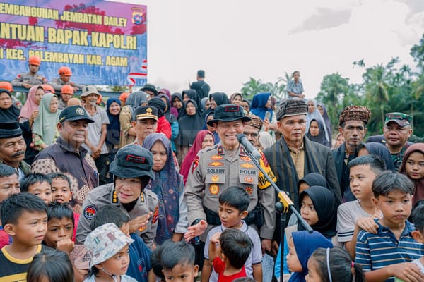 Aksi Nyata Kapolri! Dua Jembatan Bailey Presisi Dibangun untuk Warga Terdampak Bencana di Agam