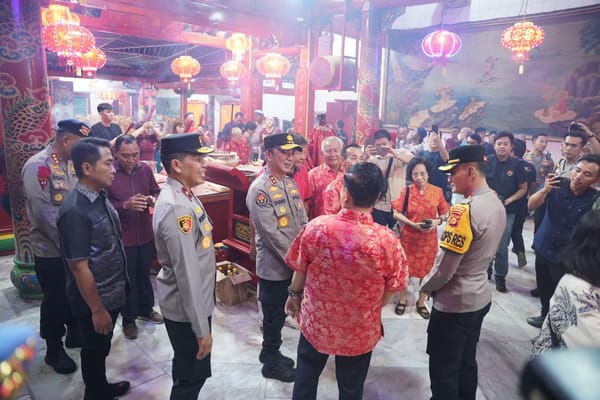 Pastikan Malam Imlek Aman, Kapolda Sumsel Tinjau Pengamanan Sejumlah Klenteng di Palembang