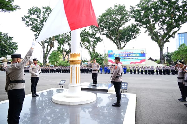 Pimpin Upacara Kesadaran Nasional, Kapolda Jambi Tegaskan Komitmen Integritas dan Kinerja Profesional Personel