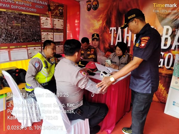 Dokkes Ops Liong Kapuas Turun Langsung Periksa Kesehatan Petugas Pengamanan
