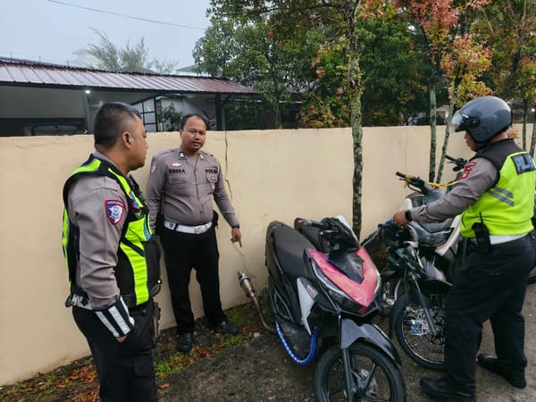 Cegah Knalpot Brong, Sat Lantas Polresta Pontianak Intensifkan Patroli Subuh