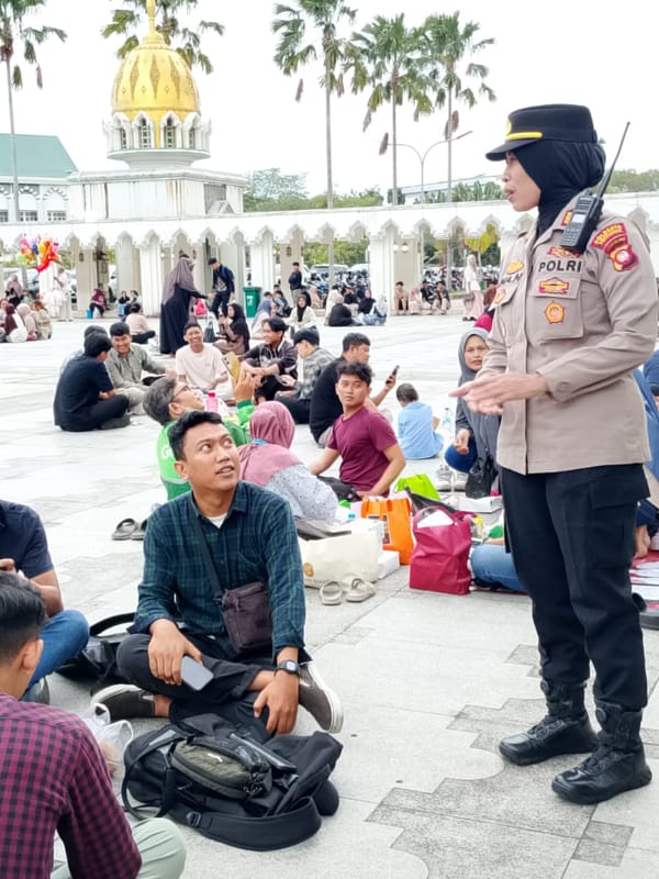 Ramadan Aman dan Nyaman, Kapolsek Cek Langsung Pasar Juadah Mujahidin