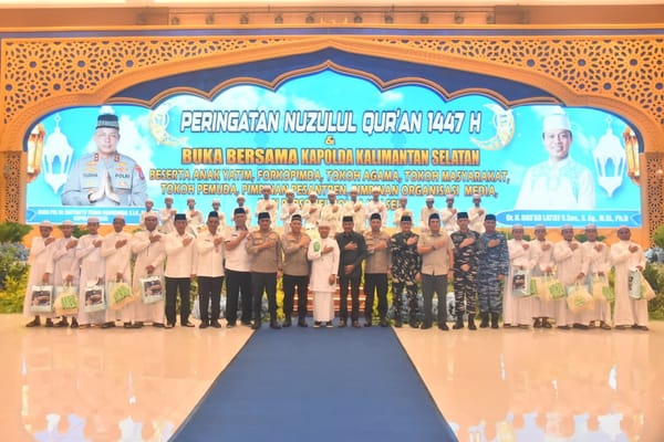 Peringati Nuzulul Qur'an 1447 H, Kapolda Kalsel Gelar Buka Puasa Bersama Anak Yatim dan Organisasi Media