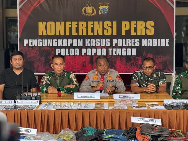 Aparat Gabungan Bongkar Kamp KKB di Nabarua, Ratusan Amunisi dan Uang Puluhan Juta Disita