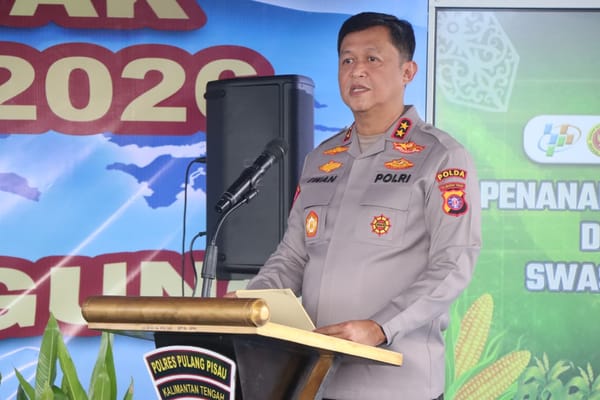Polda Kalteng dan PT MKM Kolaborasi Tanam Jagung di Tengah Perkebunan Sawit