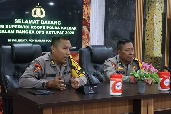 Operasi Ketupat Kapuas 2026 Disupervisi, Polresta Pontianak Pastikan Pengamanan Berjalan Optimal
