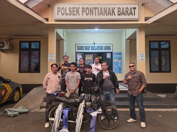 Gerak Cepat Tim Spartan, Polsek Pontianak Barat Amankan Pelaku Curanmor
