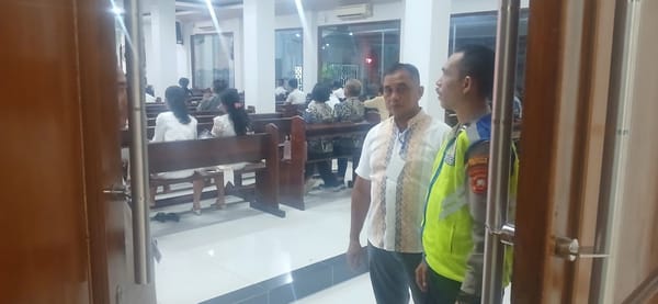 Amankan Ibadah Wafat Isa Al Masih, Polsek Pontianak Utara Siagakan Personel di Sejumlah Gereja