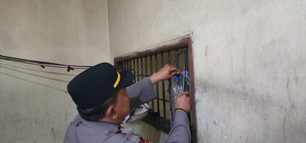 Razia Ruang Tahanan Dipimpin Wakapolsek Pontianak Barat, Barang Terlarang Diantisipasi