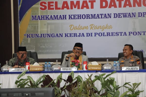 Polresta Pontianak Terima Kunjungan Kerja MKD DPR RI