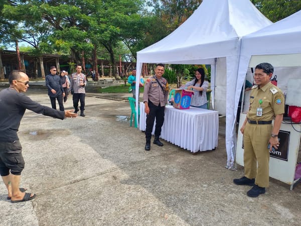 Pengamanan Maksimal, Polisi Kawal Event Tour Mukopi di Tugu Khatulistiwa Pontianak