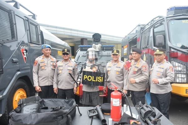 Apel Pegelaran Kendaraan dan Alusista Korbinmas Baharkam Polri Digelar di Kalsel