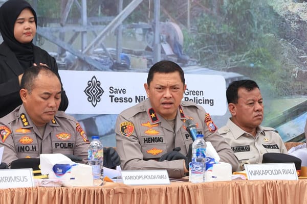 Polda Riau Ungkap Puluhan Kasus PETI, Ribuan Rakit Tambang Ilegal Dimusnahkan