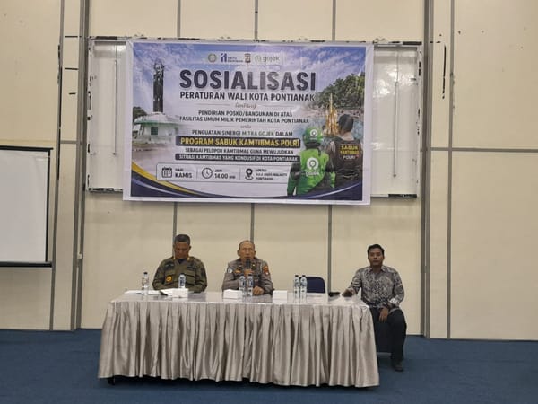 Sat Lantas Polresta Pontianak Ikuti Sosialisasi Perwali dan Perkuat Sinergi dengan Mitra Gojek