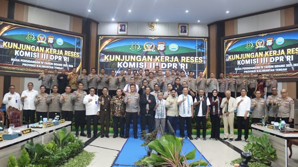 Komisi III DPR RI Beri Apresiasi Kinerja Polda Kalteng Saat Kunjungan Kerja di Kalimantan Tengah