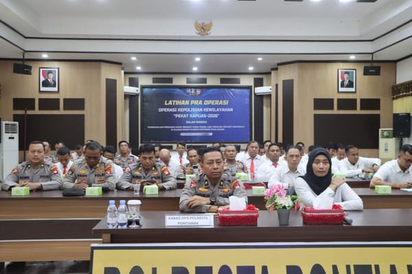 Polresta Pontianak Ikuti Latpraops Pekat Kapuas 2026 Secara Daring untuk Perkuat Kesiapan Operasi