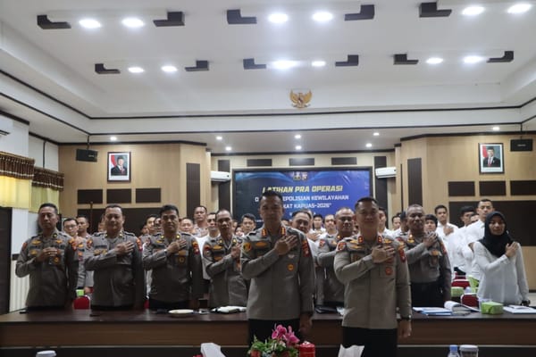 Jelang Operasi Pekat Kapuas 2026, Polresta Pontianak Perkuat Strategi melalui Latpraops