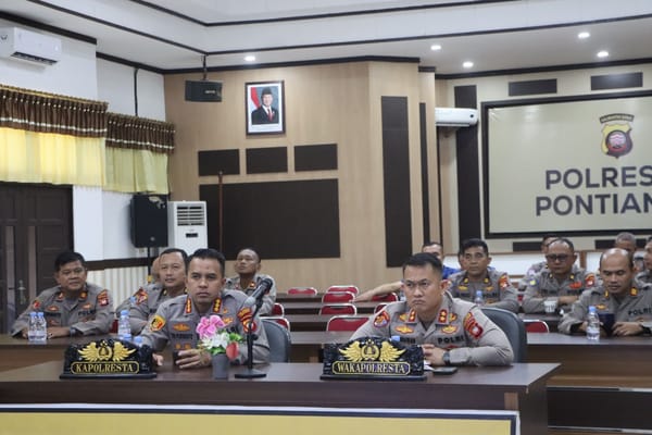 Kapolri Kupas Geopolitik Dunia, Polresta Pontianak Ikut Zoom Meeting