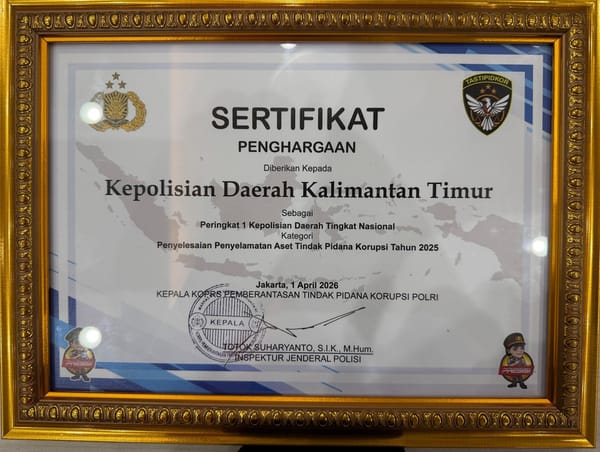 Polda Kaltim Juara Nasional, Kapolda Tegaskan Keseriusan dalam Pemberantasan Korupsi