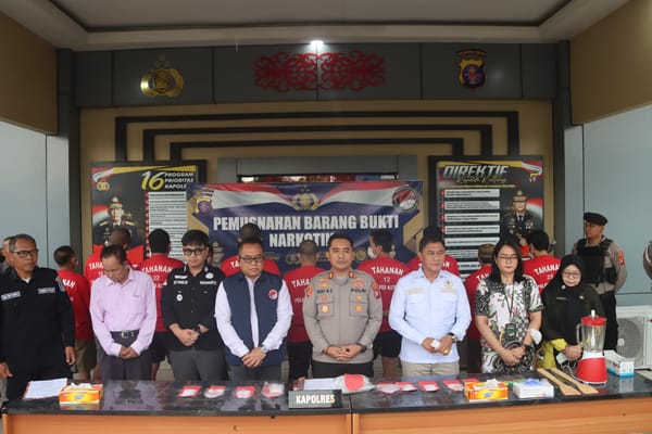 Polres Kotim Tegas Berantas Narkoba, 1,2 Kg Sabu Dimusnahkan Demi Keselamatan Masyarakat