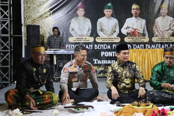 Meriah di Alun-alun Kapuas, Wakapolresta Pontianak Hadiri Festival Mattopang 2026