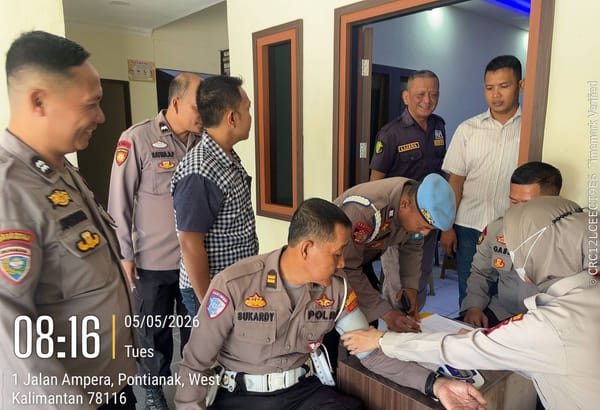 Tingkatkan Kesadaran Kesehatan, Sidokkes Polresta Pontianak Gelar Penyuluhan di Polsek Pontianak Kota