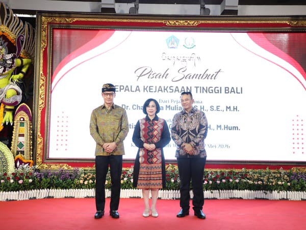 Kapolda Bali Hadiri Pisah Sambut Kajati Bali, Tegaskan Soliditas Forkopimda Jaga Stabilitas dan Penegakan Hukum di Bali