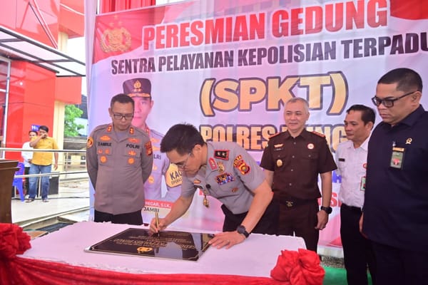 Kapolda Jambi Tingkatkan Pelayanan Publik Lewat Peresmian Gedung SPKT Baru di Polres Bungo