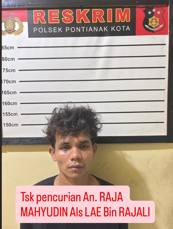Unit Reskrim Polsek Pontianak Kota Amankan Terduga Pelaku Pencurian Tas dan HP Milik Warga