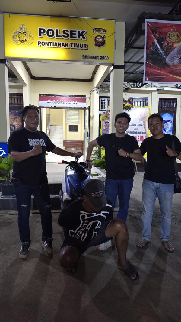 Tim Berang-Berang Polsek Pontianak Timur Gerak Cepat Amankan Pelaku Pencurian Kabel Tower