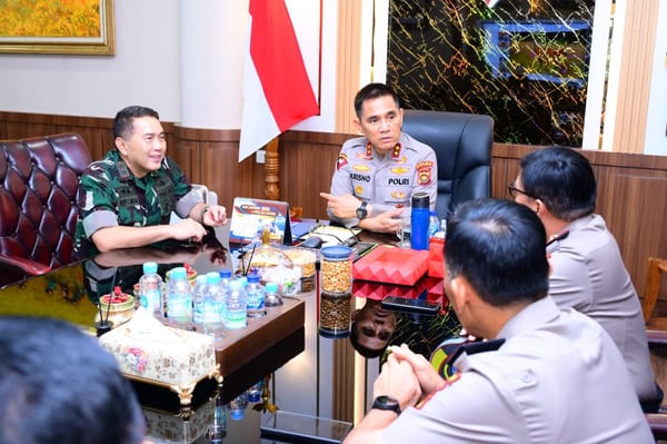 Pererat Kolaborasi Keamanan, Polda Jambi Sambut Kunjungan Silaturahmi Pangdam XX/TIB