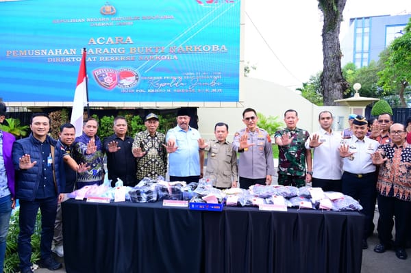 Polda Jambi Tegaskan Komitmen Berantas Narkoba Lewat Pemusnahan Puluhan Kilogram Sabu dan Ribuan Ekstasi