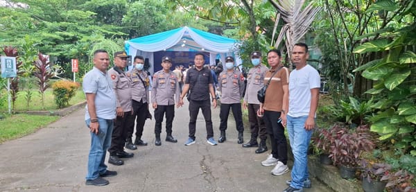 Polsek Pontianak Utara Kawal Pengamanan Pemusnahan Bawang Impor Ilegal Sitaan Bareskrim Polri