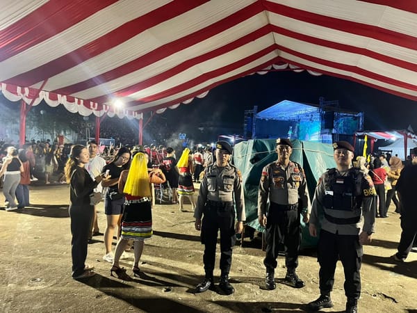 Demi Kelancaran dan Keamanan Acara Budaya, Personel Polresta Pontianak Siaga di Pekan Gawai Dayak 2026