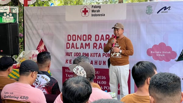Kapolresta Pontianak Hadiri Kegiatan Donor Darah HUT UDD PMI Kota Pontianak