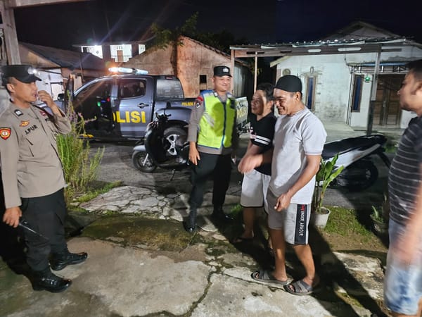 Patroli Enggang Polsek Pontianak Utara Intensif Dialog dengan Masyarakat Jaga Kamtibmas