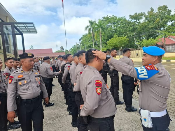 Sat Samapta Polresta Pontianak Laksanakan Pemeriksaan Sikap Tampang dan Gampol Personel