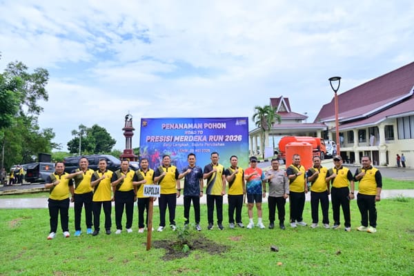 Polda Jambi Tanam Pohon dalam Road to Presisi Merdeka Run 2026, Wujud Nyata Kepedulian Lingkungan
